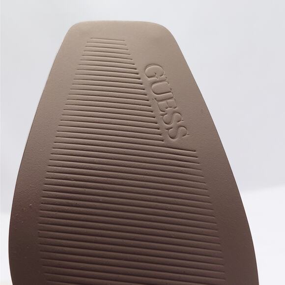 GUESS Byra Platform Ankle Boots Womens 7.5 Ivory Retro 70's Block High Heel Gogo - Picture 13 of 14